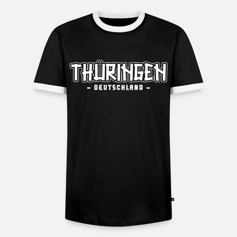 Thuringe Thuringe Thuringe Thuringe - T-shirt contrasté Homme - noir/blanc