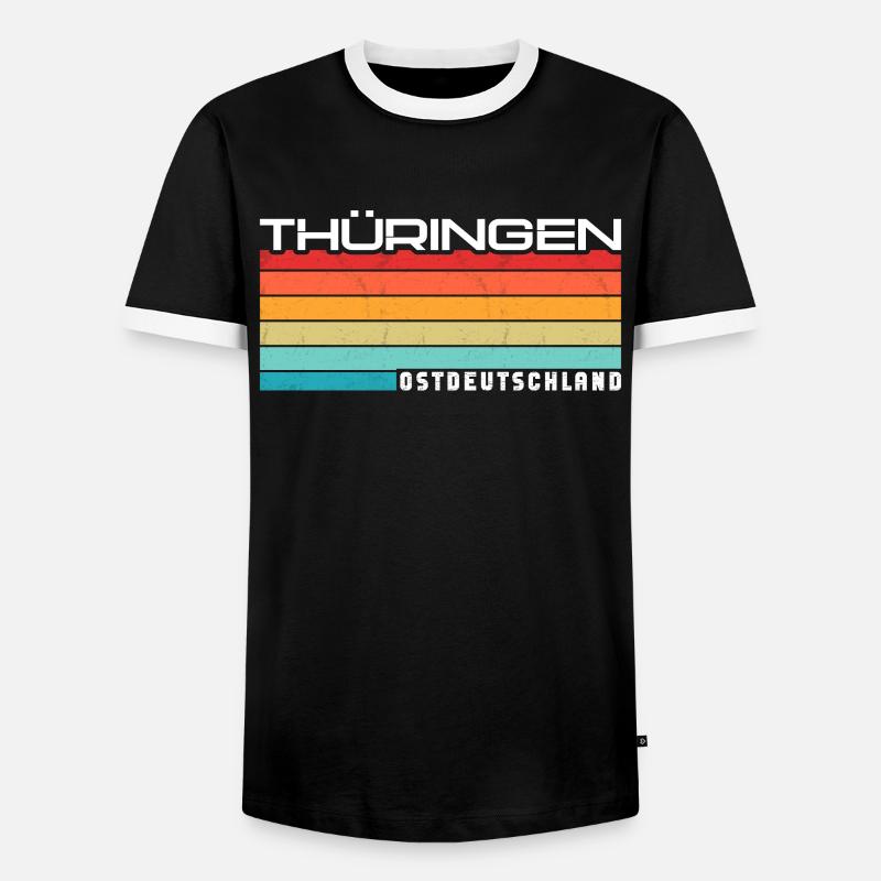 Thuringe Thuringe Thuringe Thuringe - T-shirt contrasté Homme - noir/blanc