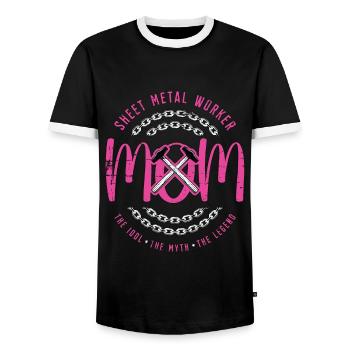 Tôlier Maman L’Idole Le Fabricant - T-shirt contrasté Homme - noir/blanc - Devant - AI Model Female 172 light (172cm) & AI Model Male 178 light (178cm)