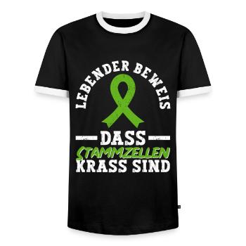 Stem Cells Stem Cell Therapy Stem Cell Donation - Men's Ringer Shirt - black/white - Front - AI Model Female 172 light (172cm) & AI Model Male 178 light (178cm)