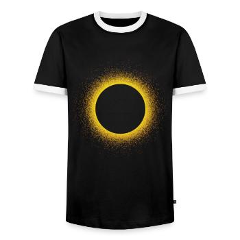 Sonnenfinsternis Eklipse Sonne - Männer Kontrast-T-Shirt - Schwarz/Weiß - Vorne - AI Model Female 172 light (172cm) & AI Model Male 178 light (178cm)