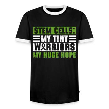 Stem Cell Transplant Stem Cell Donor Stem Cell - Men's Ringer Shirt - black/white - Front - AI Model Female 172 light (172cm) & AI Model Male 178 light (178cm)