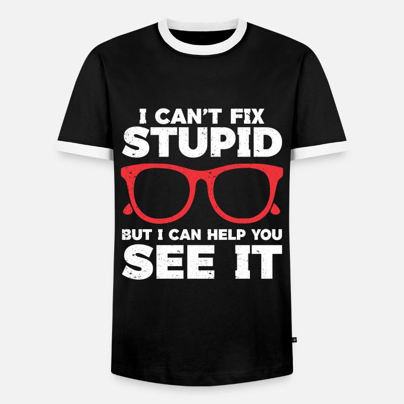 Optometrist Optiker Optometrie - Männer Kontrast-T-Shirt - Schwarz/Weiß