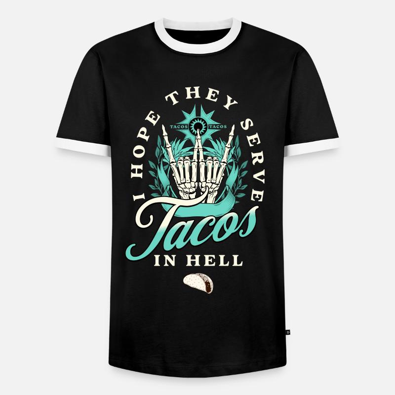 Taco - Männer Kontrast-T-Shirt - Schwarz/Weiß