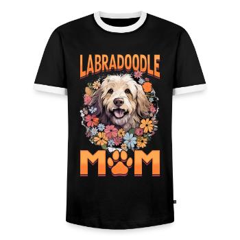 Labradoodle Dog Breed Pet Labradoodle Mom - Männer Kontrast-T-Shirt - Schwarz/Weiß - Vorne - AI Model Female 172 light (172cm) & AI Model Male 178 light (178cm)