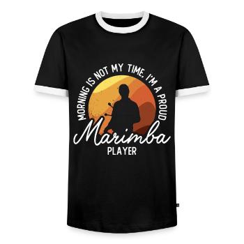 Marimba Player Morning Is Not My Time Vibraphone - Männer Kontrast-T-Shirt - Schwarz/Weiß - Vorne - AI Model Female 172 light (172cm) & AI Model Male 178 light (178cm)