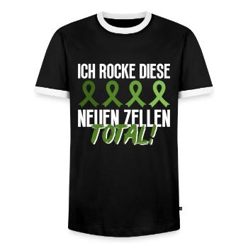 Stem Cells Stem Cell Therapy Stem Cell Donation - Men's Ringer Shirt - black/white - Front - AI Model Female 172 light (172cm) & AI Model Male 178 light (178cm)