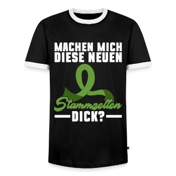 Stem Cells Stem Cell Therapy Stem Cell Donation - Men's Ringer Shirt - black/white - Front - AI Model Female 172 light (172cm) & AI Model Male 178 light (178cm)
