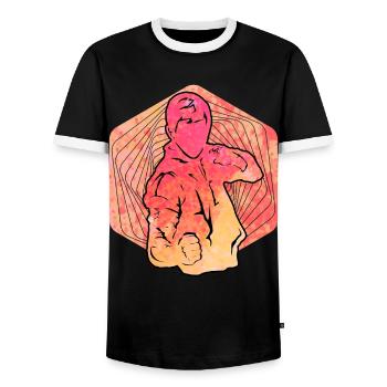 Wing Chun - Männer Kontrast-T-Shirt - Schwarz/Weiß - Vorne - AI Model Female 172 light (172cm) & AI Model Male 178 light (178cm)