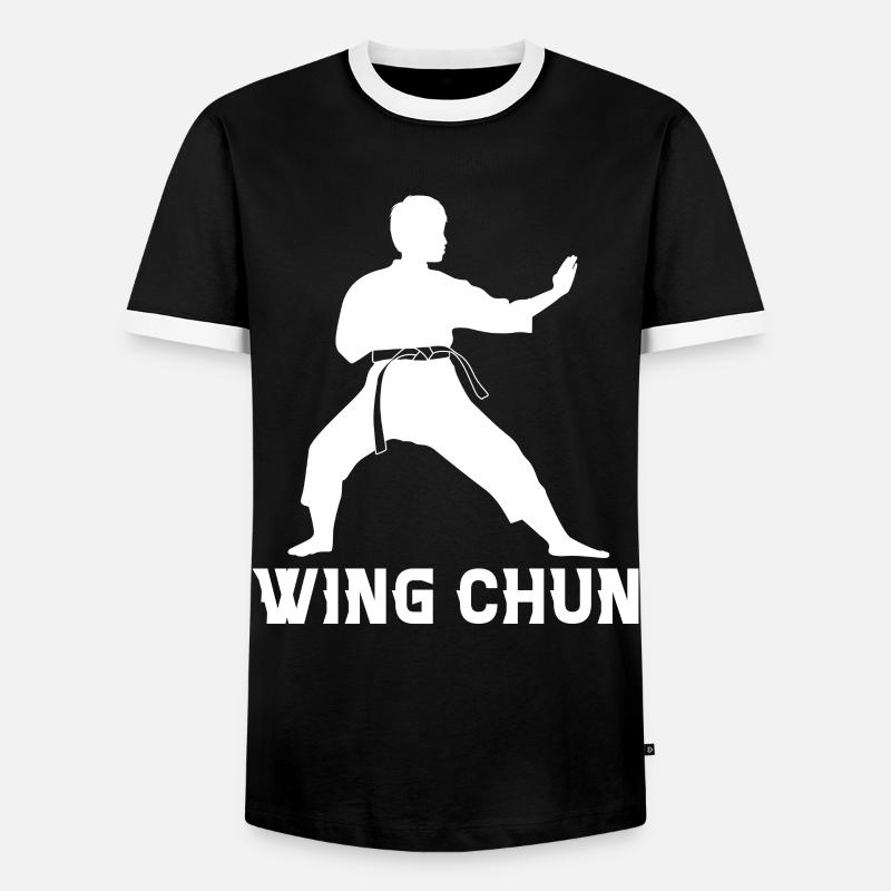 Wing Chun - Men's Ringer Shirt - black/white