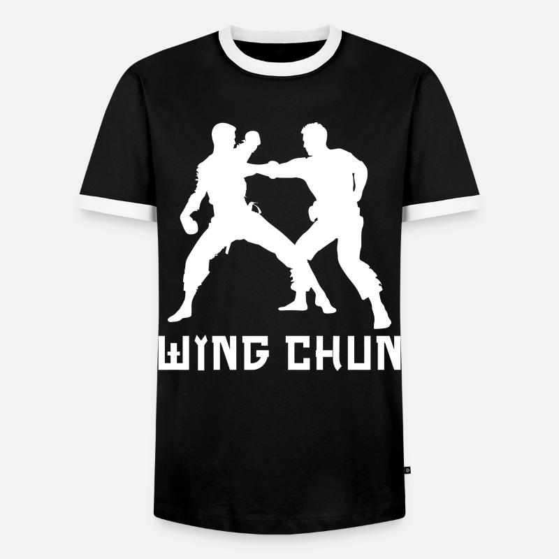 Wing Chun - Men's Ringer Shirt - black/white