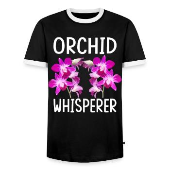 Fun Houseplant Nursery - Men's Ringer Shirt - black/white - Front - AI Model Female 172 light (172cm) & AI Model Male 178 light (178cm)
