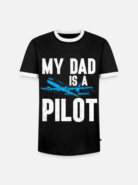 Citation du pilote Flight Lover Aircraft Aviation - T-shirt contrasté Homme - noir/blanc