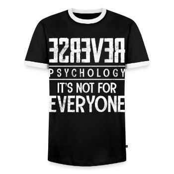 Lustige Psychologin Psychologe - Männer Kontrast-T-Shirt - Schwarz/Weiß - Vorne - AI Model Female 172 light (172cm) & AI Model Male 178 light (178cm)