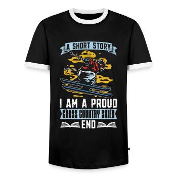 Skis de fond Une petite histoire Sports d’hiver - T-shirt contrasté Homme - noir/blanc - Devant - AI Model Female 172 light (172cm) & AI Model Male 178 light (178cm)