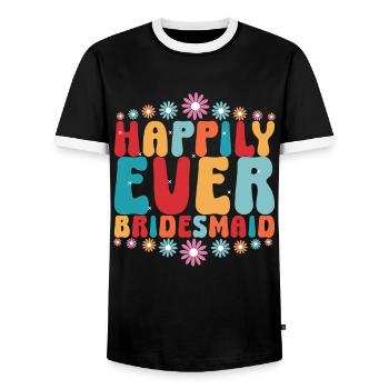 Honorpower Demoiselle d’honneur Groovy Bachelor - T-shirt contrasté Homme - noir/blanc - Devant - AI Model Female 172 light (172cm) & AI Model Male 178 light (178cm)