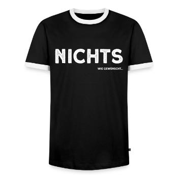 Garnichts Geschenk Lustiges Garnix - Männer Kontrast-T-Shirt - Schwarz/Weiß - Vorne - AI Model Female 172 light (172cm) & AI Model Male 178 light (178cm)