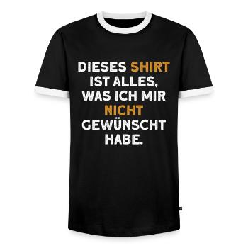 Garnichts Geschenk Lustiges Garnix - Männer Kontrast-T-Shirt - Schwarz/Weiß - Vorne - AI Model Female 172 light (172cm) & AI Model Male 178 light (178cm)