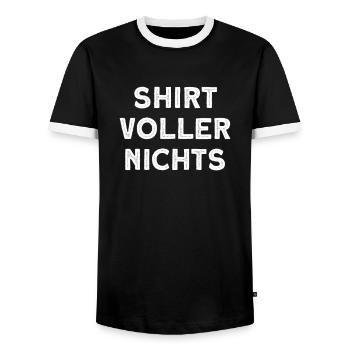 Garnichts Geschenk Lustiges Garnix - Männer Kontrast-T-Shirt - Schwarz/Weiß - Vorne - AI Model Female 172 light (172cm) & AI Model Male 178 light (178cm)