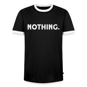 Funny Nothing Gift - Men's Ringer Shirt - black/white - Front - AI Model Female 172 light (172cm) & AI Model Male 178 light (178cm)