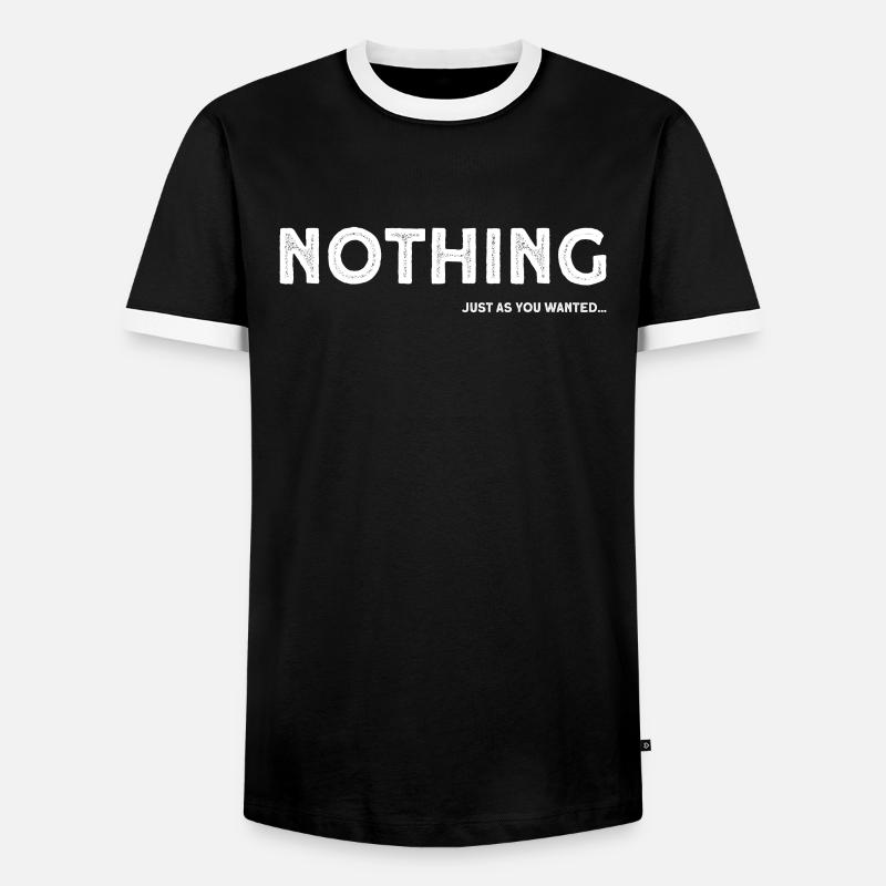 Funny Nothing Gift - Men's Ringer Shirt - black/white