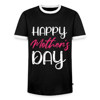 I've gone from mom to mom to be great - Men's Ringer Shirt - black/white - Front - AI Model Female 172 light (172cm) & AI Model Male 178 light (178cm)