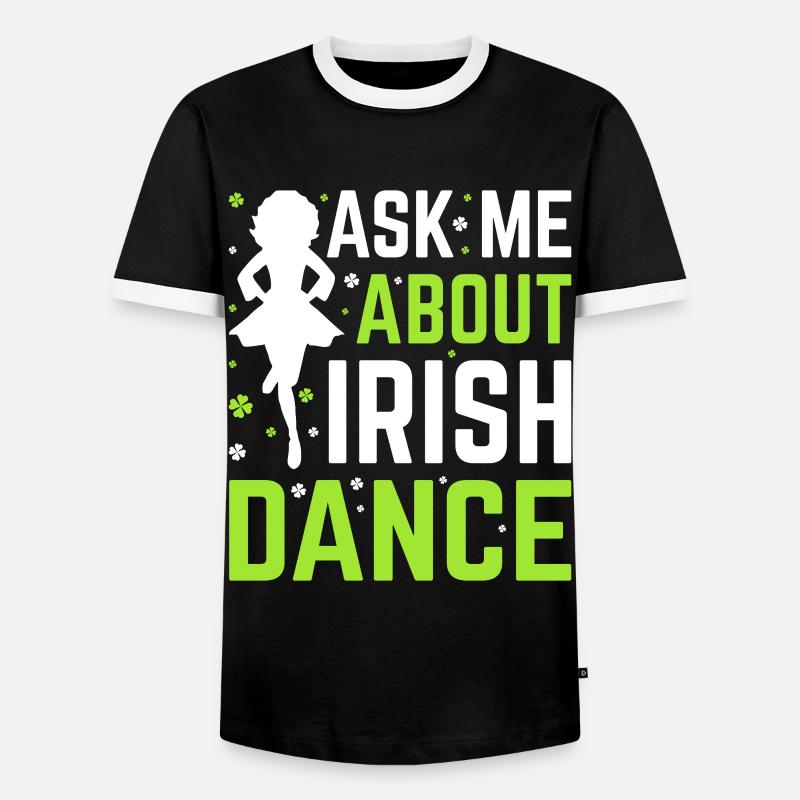 Irish Dance Irish Dancing - Men's Ringer Shirt - black/white