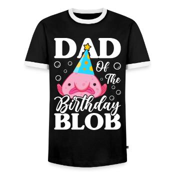 Blobfish Kinder Geburtstag Meer Tier - Männer Kontrast-T-Shirt - Schwarz/Weiß - Vorne - AI Model Female 172 light (172cm) & AI Model Male 178 light (178cm)