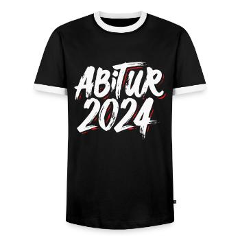 Abitur 2024 Abi Studium Abschlussklasse - Männer Kontrast-T-Shirt - Schwarz/Weiß - Vorne - AI Model Female 172 light (172cm) & AI Model Male 178 light (178cm)