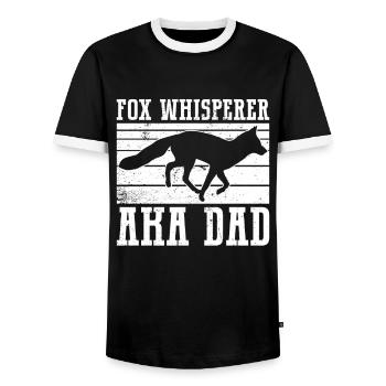 Cadeaux amusants pour les amoureux du renard - T-shirt contrasté Homme - noir/blanc - Devant - AI Model Female 172 light (172cm) & AI Model Male 178 light (178cm)