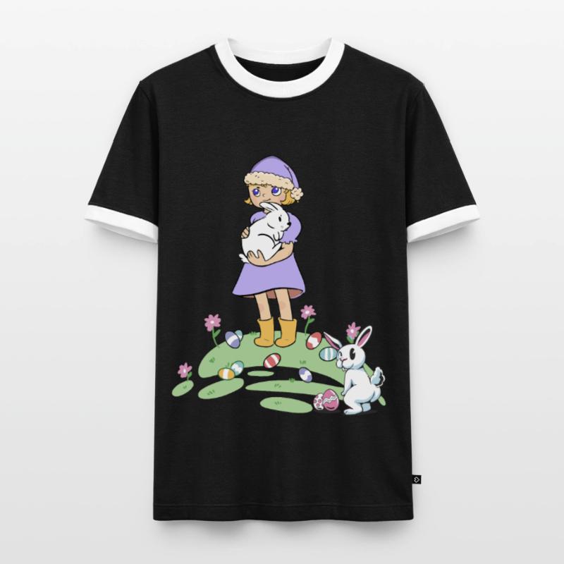 Easter Easter Bunny Kids Rabbit Easter Eggs Eggs Men's Ringer Shirt