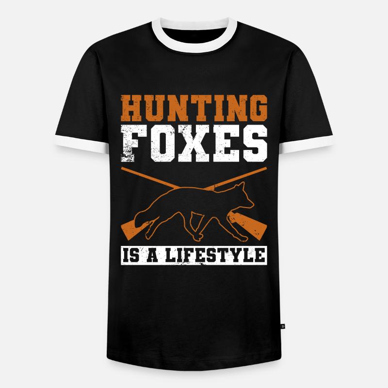 Fuchsjagd Geschenke - Männer Kontrast-T-Shirt - Schwarz/Weiß