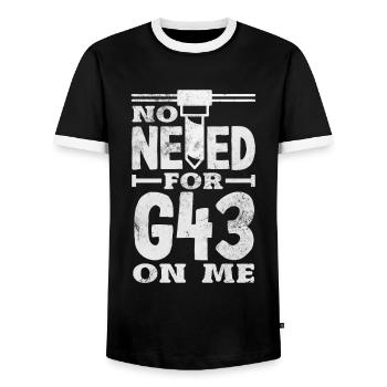 Machiniste CNC drôle - T-shirt contrasté Homme - noir/blanc - Devant - AI Model Female 172 light (172cm) & AI Model Male 178 light (178cm)