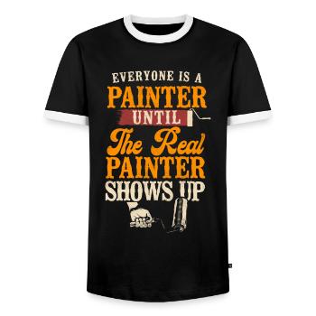 House Painter Decorator Everyone - Männer Kontrast-T-Shirt - Schwarz/Weiß - Vorne - AI Model Female 172 light (172cm) & AI Model Male 178 light (178cm)