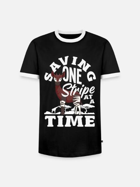 Funny zookeeper okapi lover - Men's Ringer Shirt - black/white