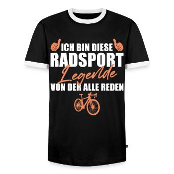 Radsport Legende Fahrrad Radfahrer Geschenk - Männer Kontrast-T-Shirt - Schwarz/Weiß - Vorne - AI Model Female 172 light (172cm) & AI Model Male 178 light (178cm)