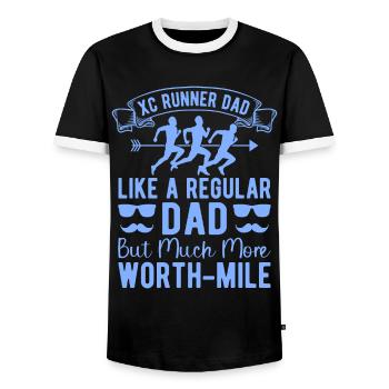 Funny XC Running Runner Cadeaux Édition Unique - T-shirt contrasté Homme - noir/blanc - Devant - AI Model Female 172 light (172cm) & AI Model Male 178 light (178cm)