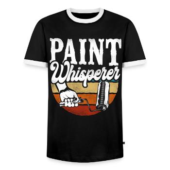 House Painter Decorator The Paint - Männer Kontrast-T-Shirt - Schwarz/Weiß - Vorne - AI Model Female 172 light (172cm) & AI Model Male 178 light (178cm)