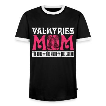 Valkyries Maman L’idole Le mythe La déesse nordique - T-shirt contrasté Homme - noir/blanc - Devant - AI Model Female 172 light (172cm) & AI Model Male 178 light (178cm)
