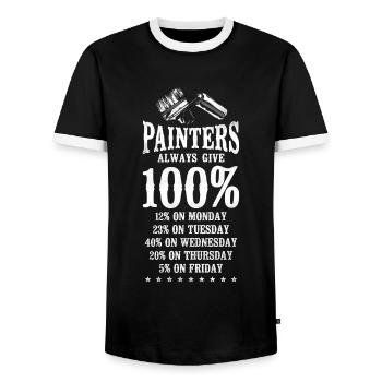 House Painter Decorator Painters - Männer Kontrast-T-Shirt - Schwarz/Weiß - Vorne - AI Model Female 172 light (172cm) & AI Model Male 178 light (178cm)