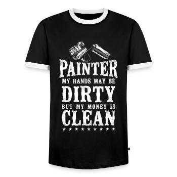House Painter Decorator Painter My - Men's Ringer Shirt - black/white - Front - AI Model Female 172 light (172cm) & AI Model Male 178 light (178cm)