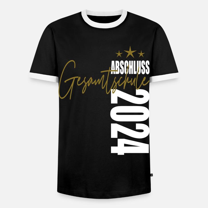 Abschluss 2024 Gesamtschule - Männer Kontrast-T-Shirt - Schwarz/Weiß
