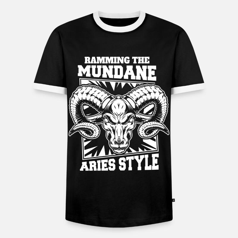 Ram - Men's Ringer Shirt - black/white