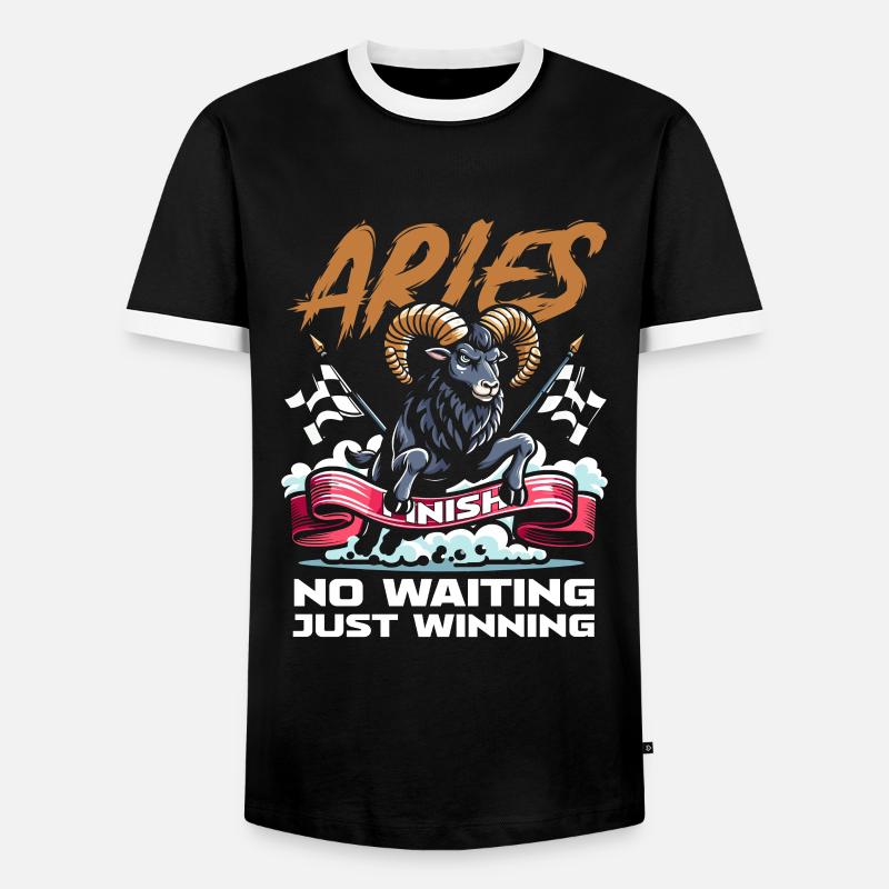 Widder Lustig Astrologie - Männer Kontrast-T-Shirt - Schwarz/Weiß