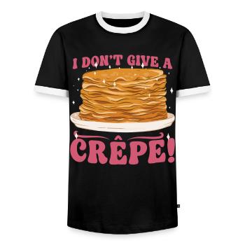 Pancake Lover Kids Pun I Don't - Men's Ringer Shirt - black/white - Front - AI Model Female 172 light (172cm) & AI Model Male 178 light (178cm)