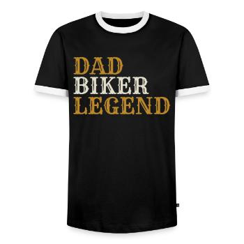 Motorrad Biker Motorbike Motorcycle Dad - Männer Kontrast-T-Shirt - Schwarz/Weiß - Vorne - AI Model Female 172 light (172cm) & AI Model Male 178 light (178cm)