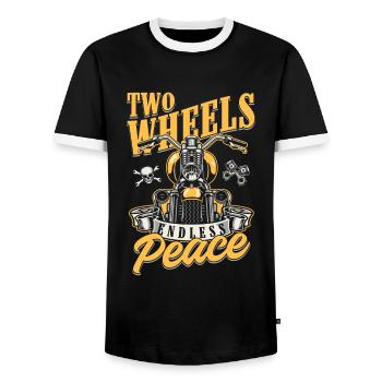 Motorrad Biker Motorbike Motorcycle Therapy - Männer Kontrast-T-Shirt - Schwarz/Weiß - Vorne - AI Model Female 172 light (172cm) & AI Model Male 178 light (178cm)