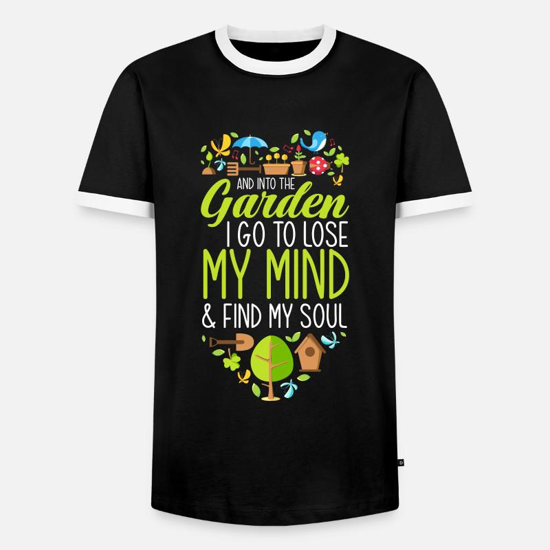Garten Seele Hobby Gärtner - Männer Kontrast-T-Shirt - Schwarz/Weiß