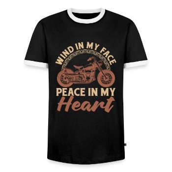 Motorrad Biker Motorbike Motorcycle Therapy - Männer Kontrast-T-Shirt - Schwarz/Weiß - Vorne - AI Model Female 172 light (172cm) & AI Model Male 178 light (178cm)