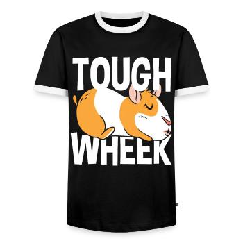 Meerschweinchen Geschenkidee Tier - Männer Kontrast-T-Shirt - Schwarz/Weiß - Vorne - AI Model Female 172 light (172cm) & AI Model Male 178 light (178cm)